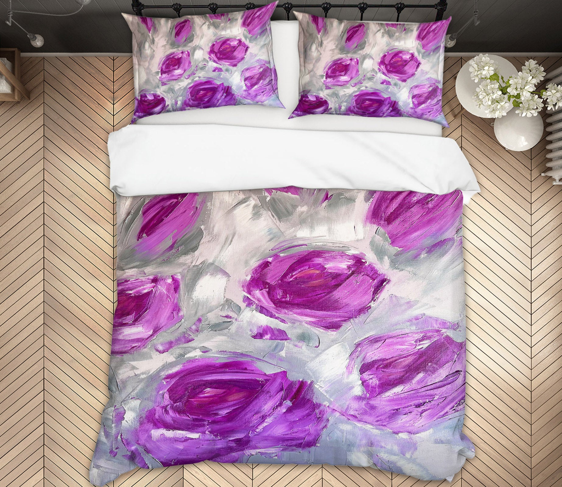 3D Purple Tulip 3813 Skromova Marina Bedding Bed Pillowcases Quilt Cover Duvet Cover