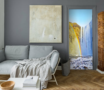 3D Rainbow Waterfall 24145 Door Mural
