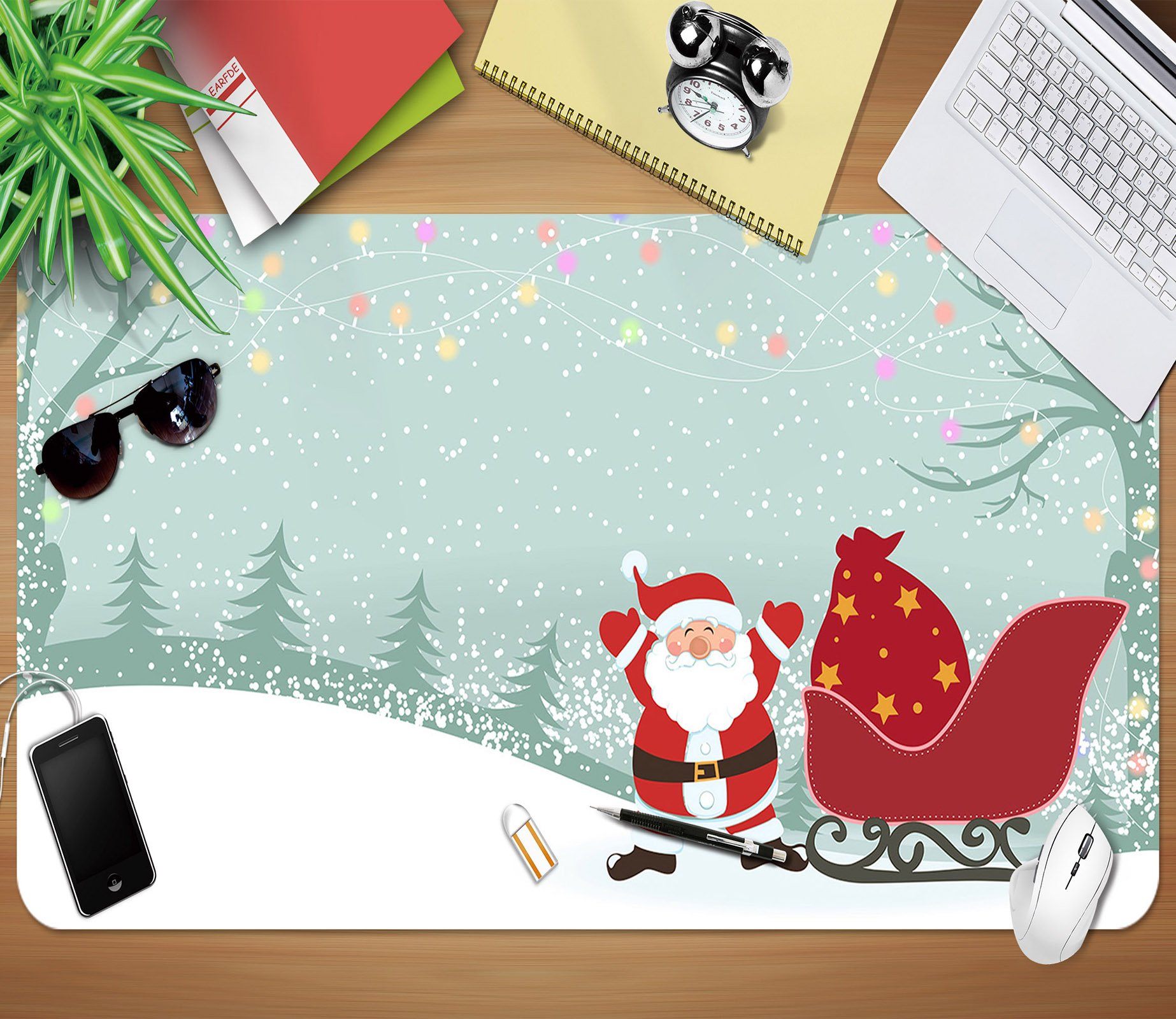 3D Snow Drifting Sled 038 Desk Mat Mat AJ Creativity Home 
