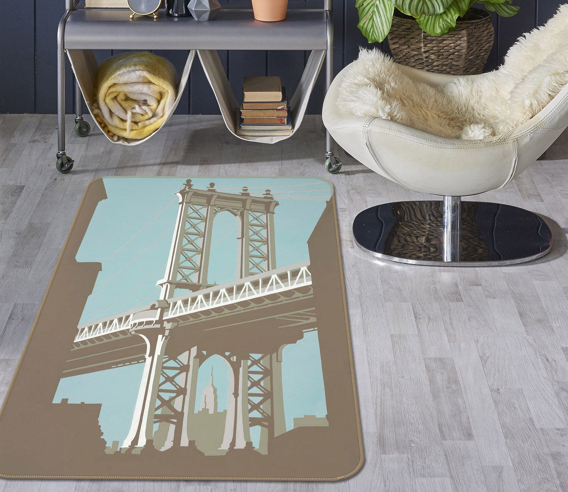 3D New York 1125 Steve Read Rug Non Slip Rug Mat Mat AJ Creativity Home 