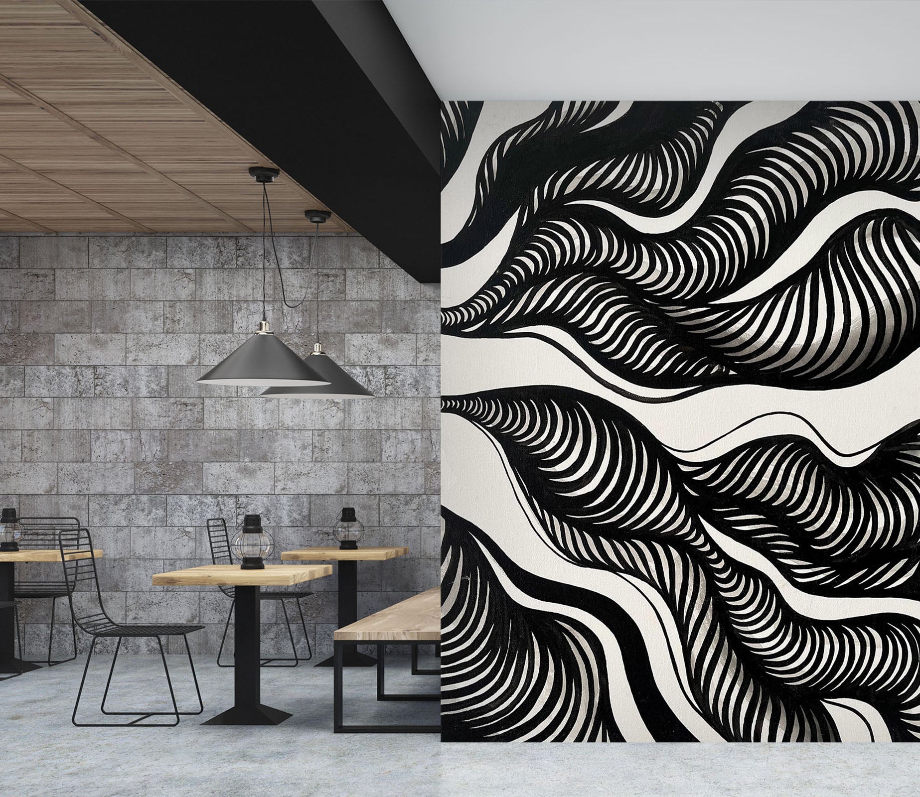 3D Black Wind 1290 Jacqueline Reynoso Wall Mural Wall Murals