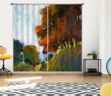 3D Sunny Forest 214 Michael Tienhaara Curtain Curtains Drapes Curtains AJ Creativity Home 