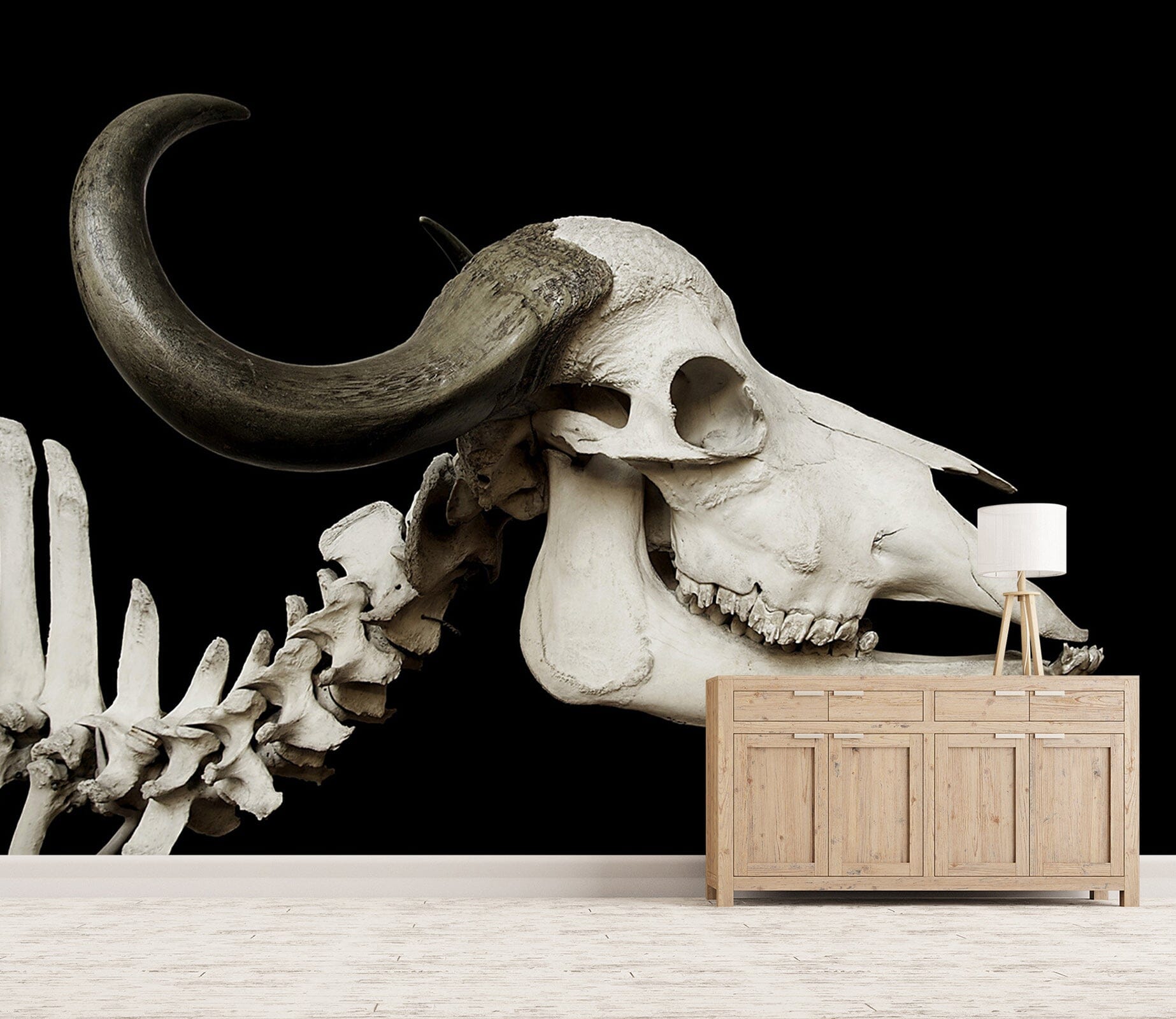 3D Skull Cow 147 Wall Murals Wallpaper AJ Wallpaper 2 