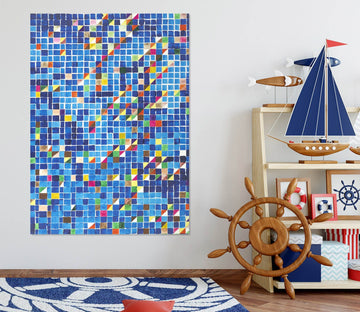 3D Simple Blue 297 Allan P. Friedlander Wall Sticker Wallpaper AJ Wallpaper 2 