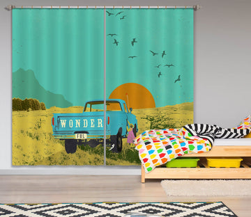 3D Prairie Truck 059 Showdeer Curtain Curtains Drapes Curtains AJ Creativity Home 