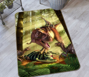 3D Forest Dinosaur 83102 Jerry LoFaro Rug Non Slip Rug Mat
