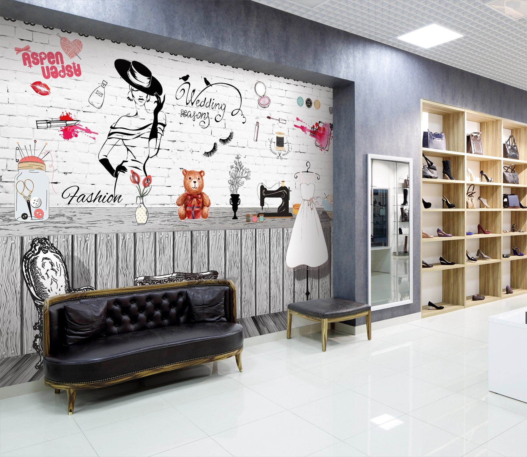 3D Fashion Girl 2044 Wall Murals Wallpaper AJ Wallpaper 2 
