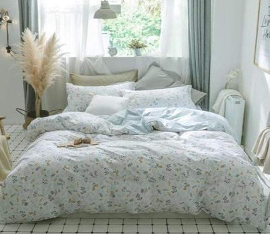 3D Green Floral 15201 Bed Pillowcases Quilt