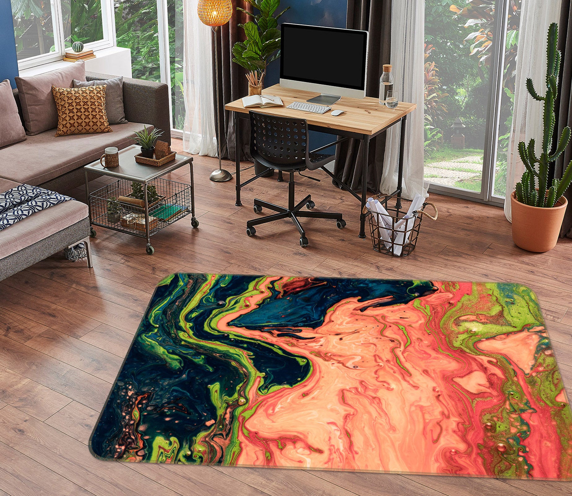 3D Pattern 29198 Non Slip Rug Mat
