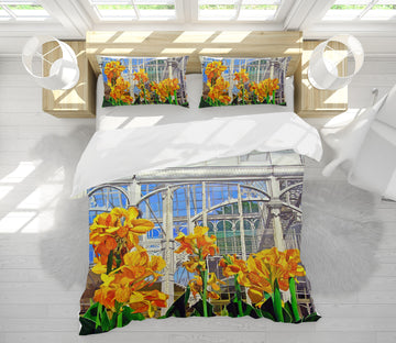 3D Yellow Flowers 11067 Matthew Holden Bates Bedding Bed Pillowcases Quilt