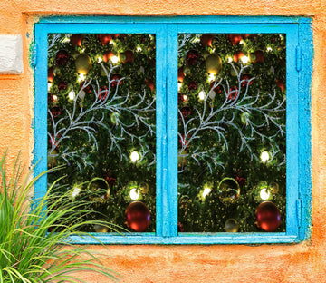 3D Christmas Tree 43127 Christmas Window Film Print Sticker Cling Stained Glass Xmas