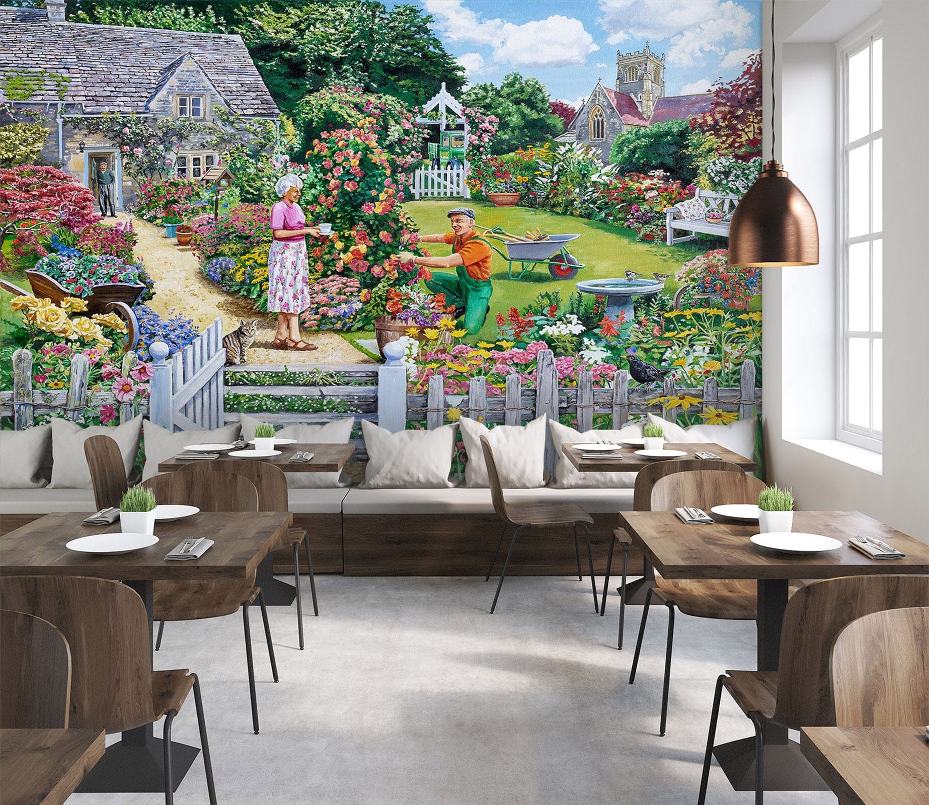 3D Tending A Cottage Garden 1055 Trevor Mitchell Wall Mural Wall Murals Wallpaper AJ Wallpaper 2 
