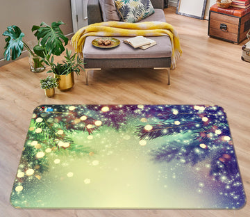 3D Tree Light 55074 Christmas Non Slip Rug Mat Xmas