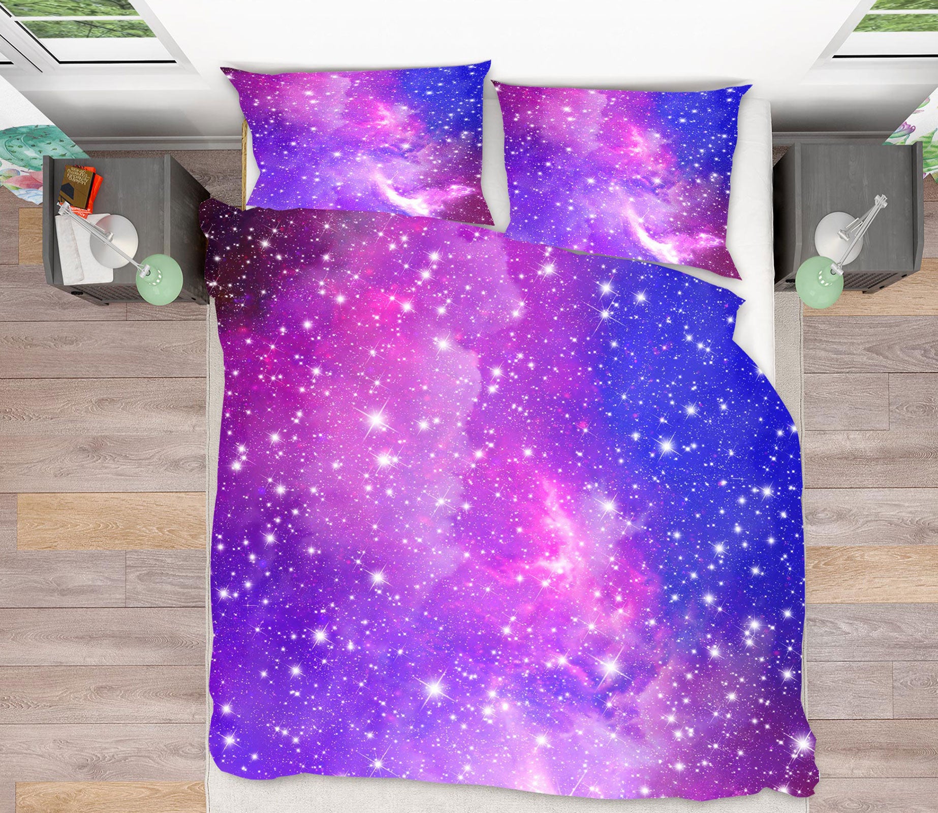 3D Starry Sky 16079 Bed Pillowcases Quilt