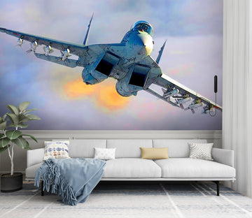 3D Flying Fighter Airplane 9115 Alius Herb Wall Mural Wall Murals