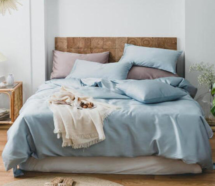 3D Light Blue 20047 Bed Pillowcases Quilt