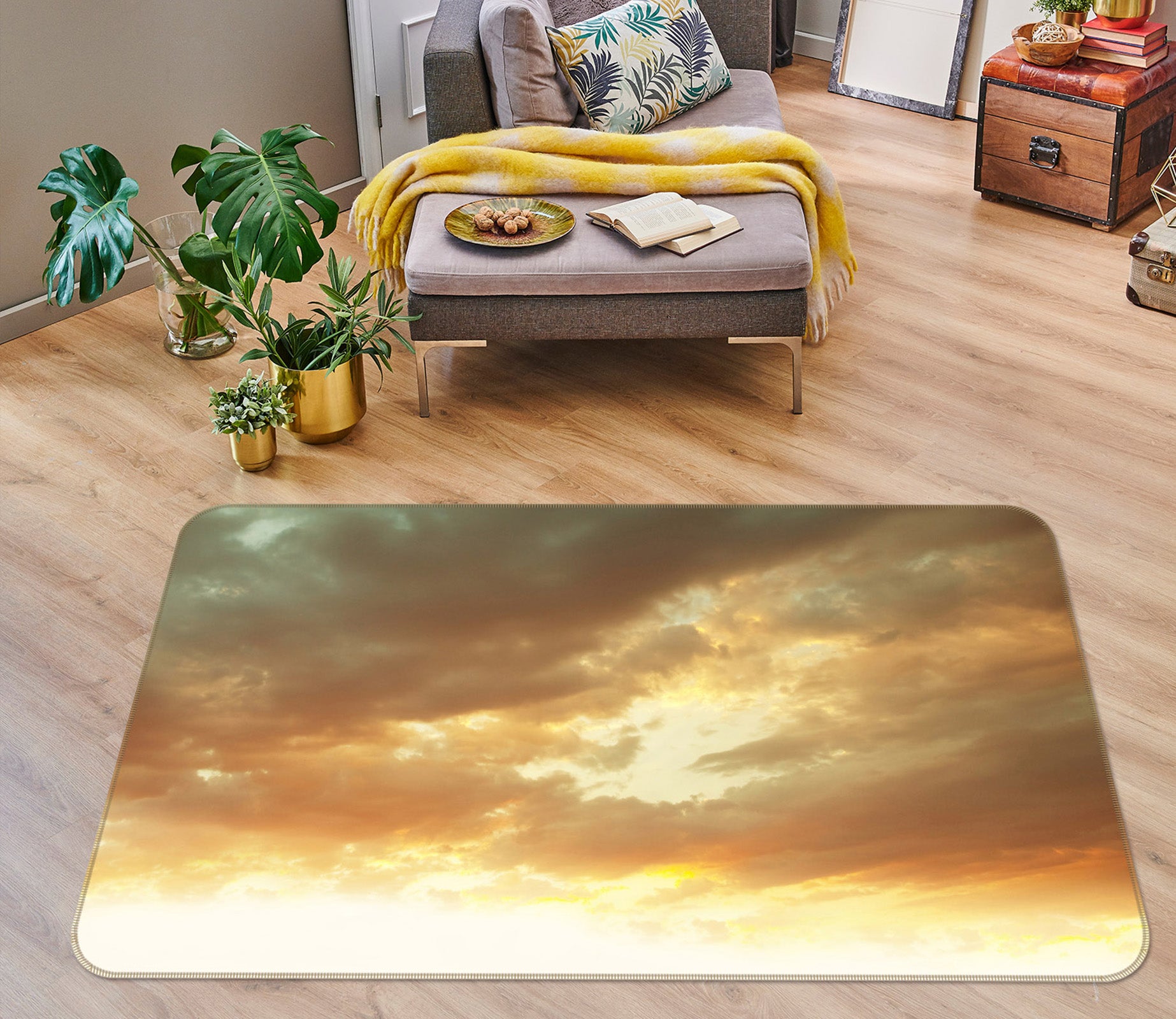 3D Sky Clouds 31186 Non Slip Rug Mat