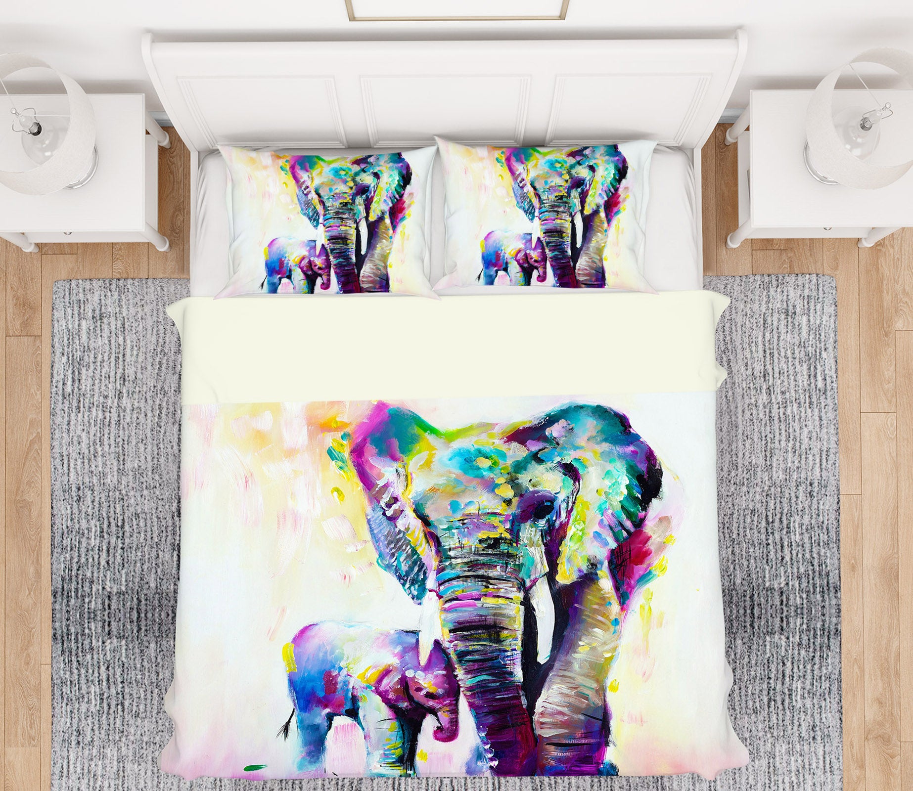 3D Elephant 12169 Bed Pillowcases Quilt