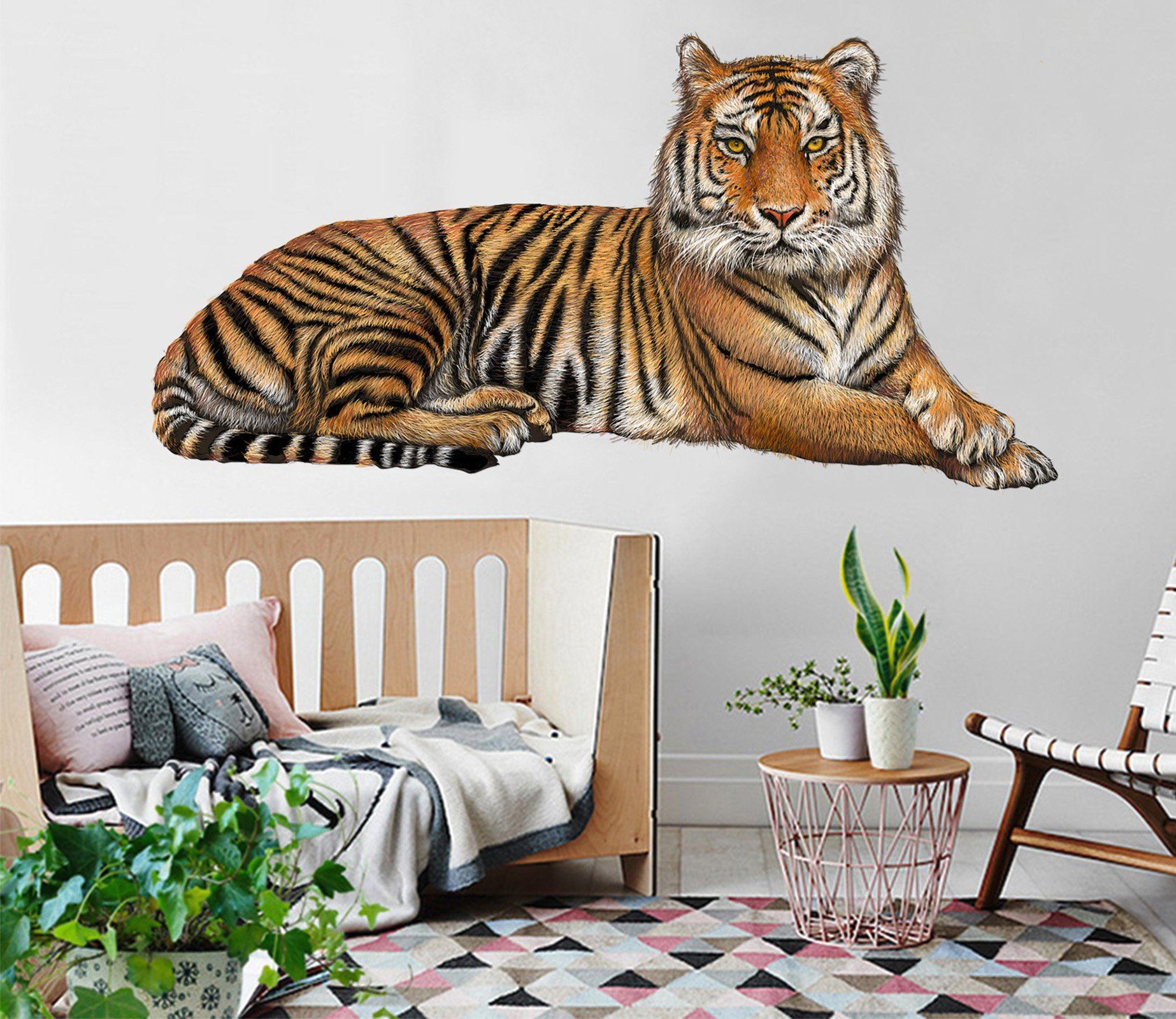 3D Tiger 001 Animals Wall Stickers Wallpaper AJ Wallpaper 