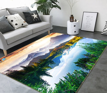 3D Mountains Rivers 66050 Non Slip Rug Mat