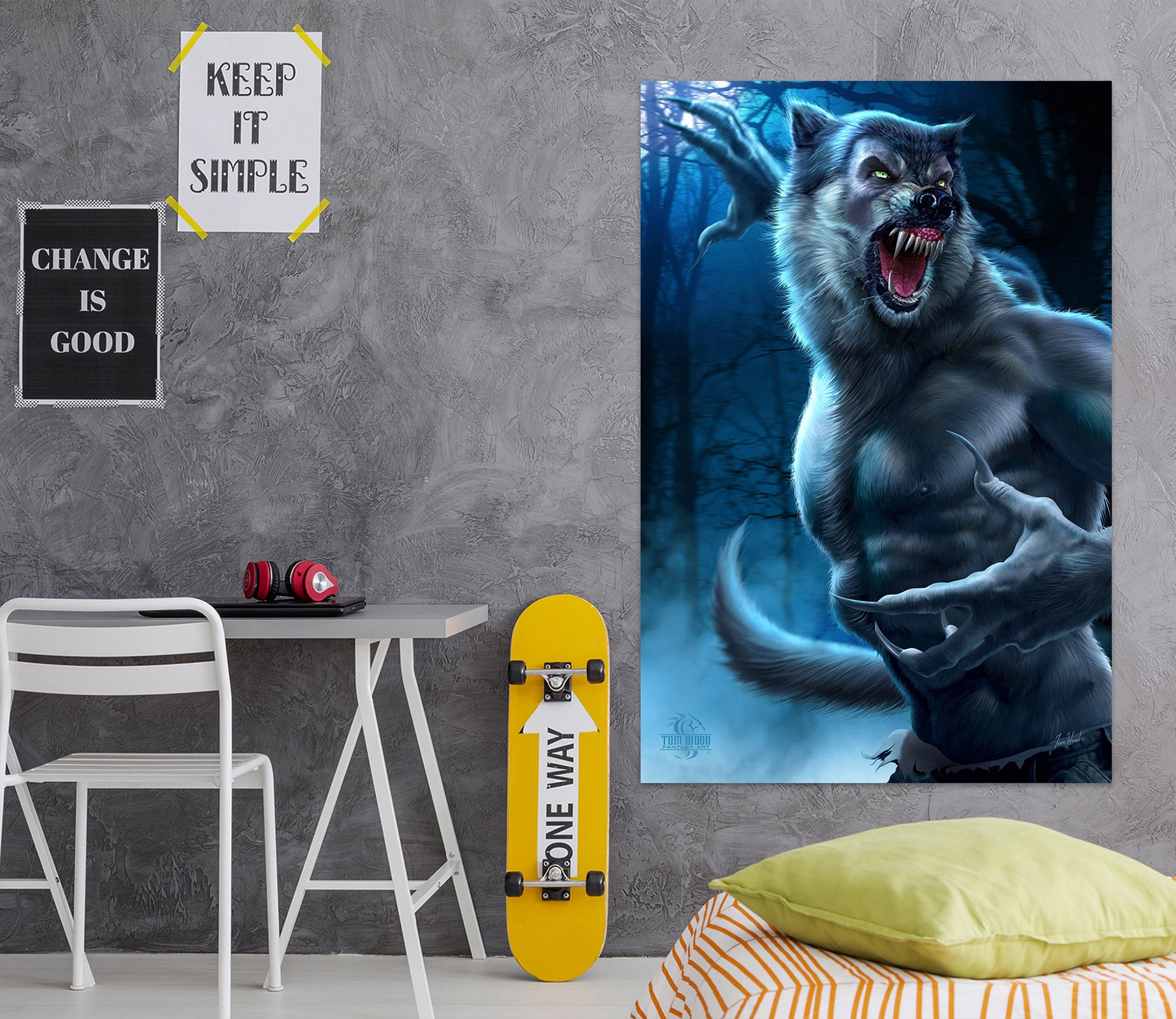 3D Werewolf 5119 Tom Wood Wall Sticker