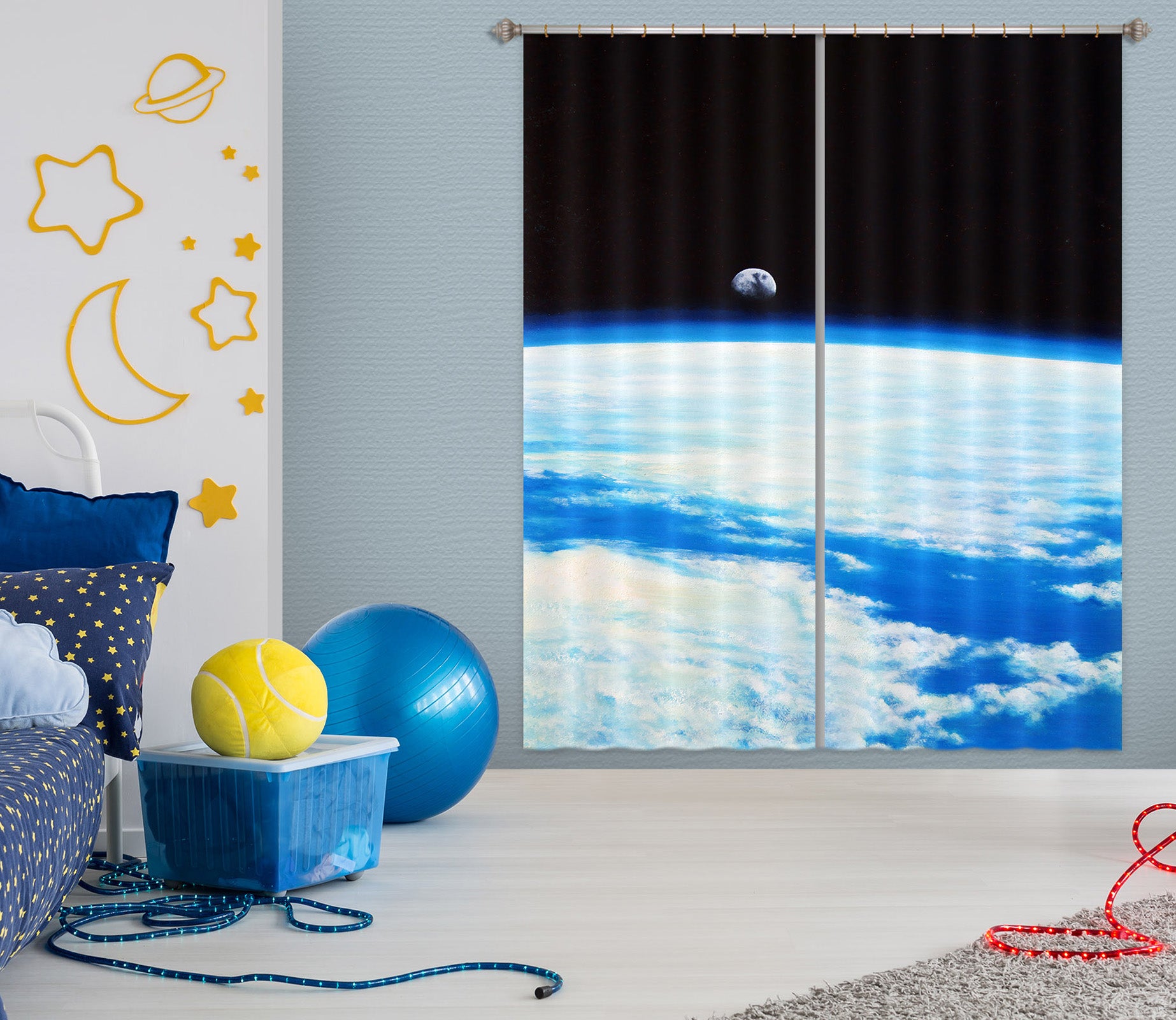 3D Earth 11018 Matthew Holden Bates Curtain Curtains Drapes