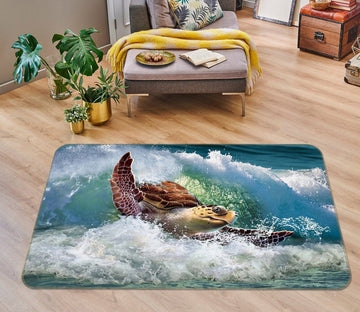 3D SeaTurtle 1001 Jerry LoFaro Rug Non Slip Rug Mat Mat AJ Creativity Home 