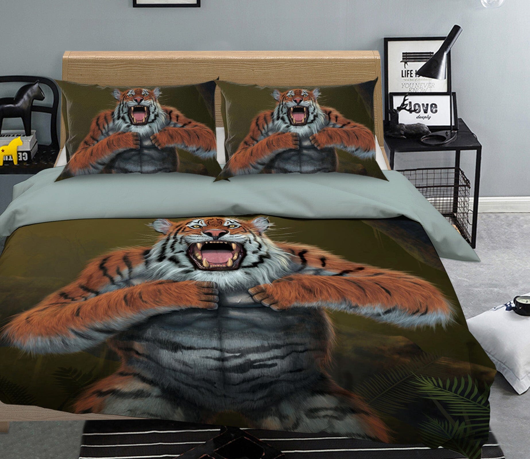 3D Tigerilla 089 Bed Pillowcases Quilt Exclusive Designer Vincent Quiet Covers AJ Creativity Home 
