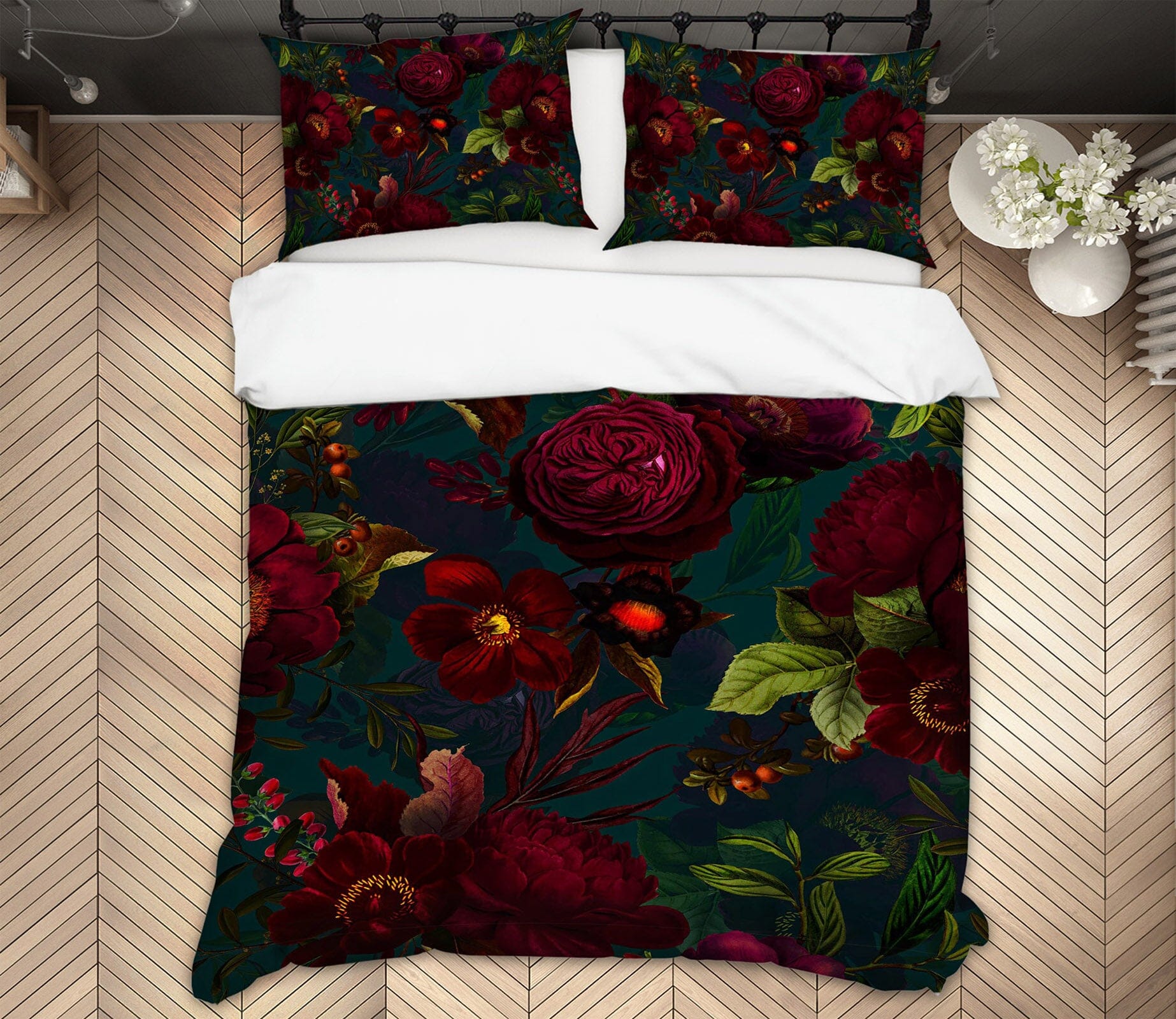 3D Red Flower Growing 182 Uta Naumann Bedding Bed Pillowcases Quilt Quiet Covers AJ Creativity Home 