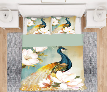 3D Peacock Flowers 16144 Bed Pillowcases Quilt