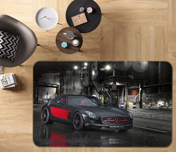 3D Red Black Car 38219 Vehicle Non Slip Rug Mat