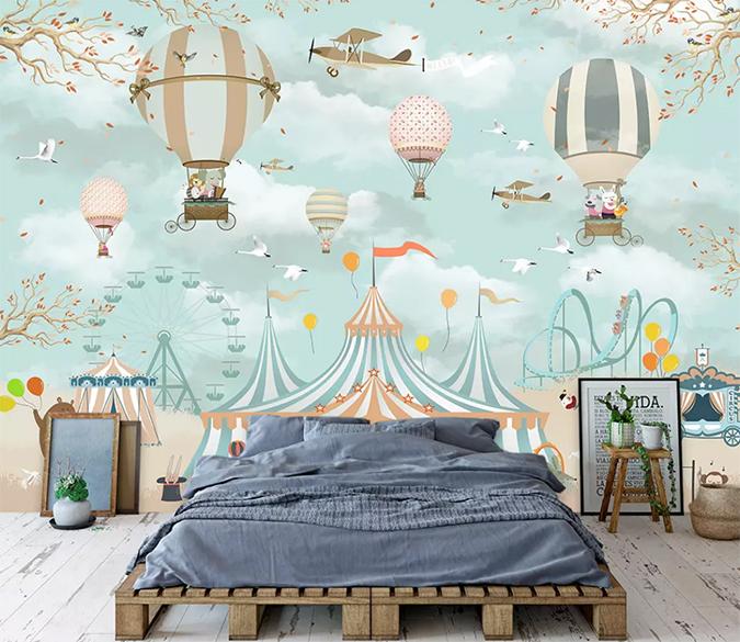 3D Hot Air Balloon 296 Wall Murals Wallpaper AJ Wallpaper 2 