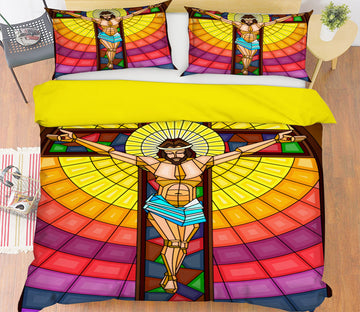 3D Statue Of Jesus 13164 Bed Pillowcases Quilt