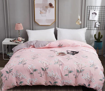 3D White Flower Bush 3133 Bed Pillowcases Quilt