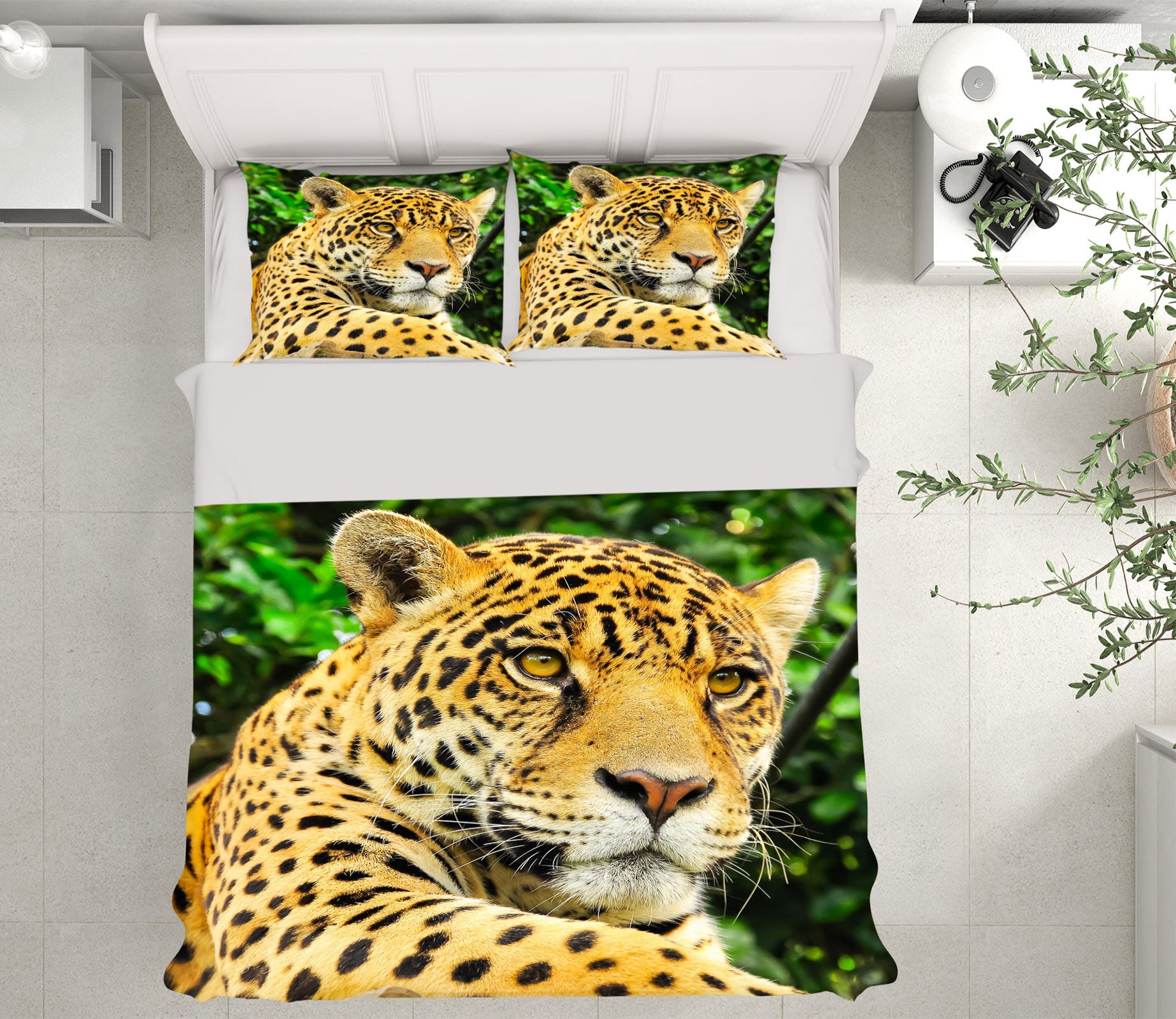 3D Leopard 59226 Bed Pillowcases Quilt