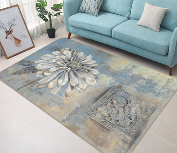 3D Flower Pattern 32076 Non Slip Rug Mat