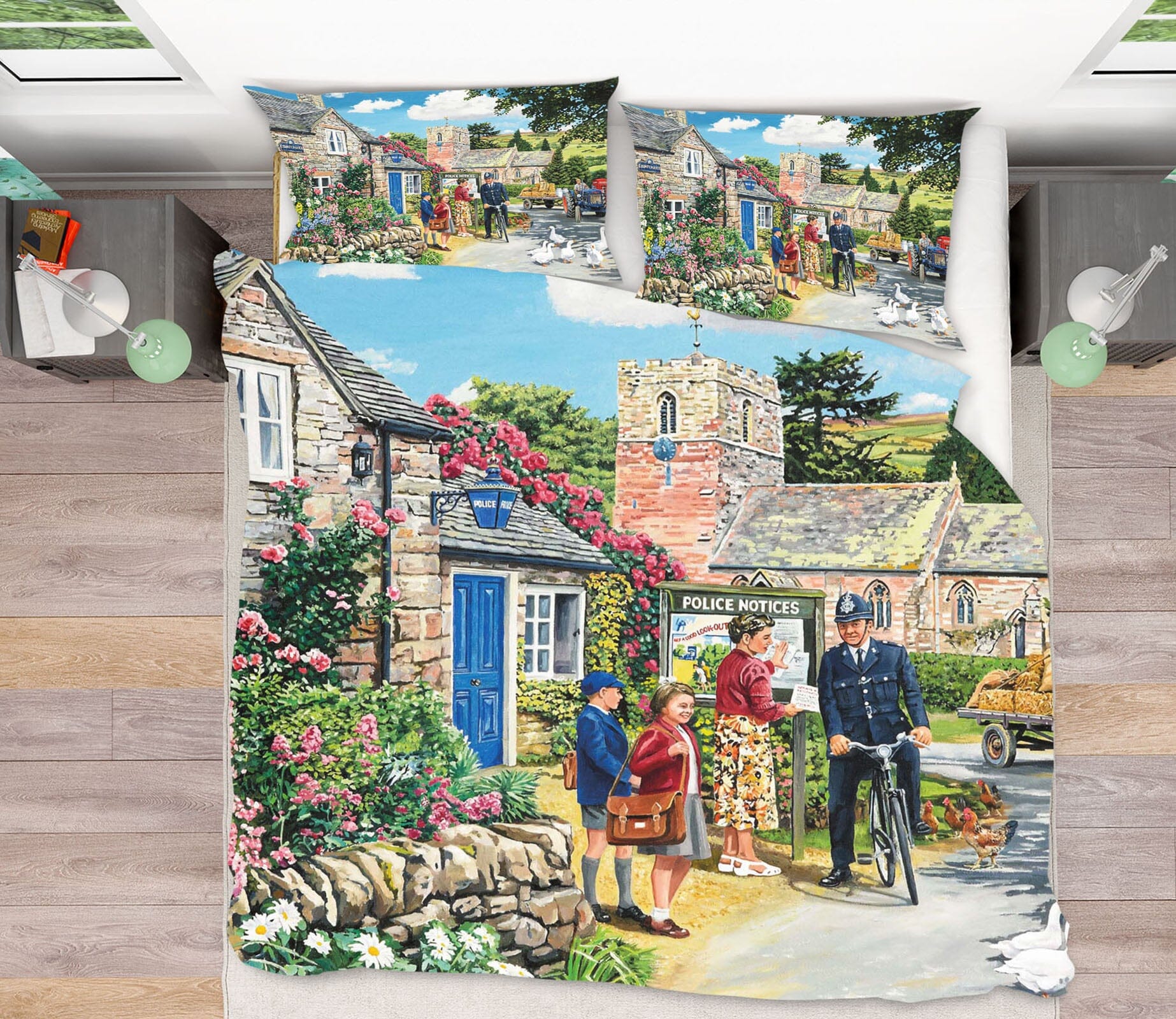 3D The Police House 2064 Trevor Mitchell bedding Bed Pillowcases Quilt Quiet Covers AJ Creativity Home 