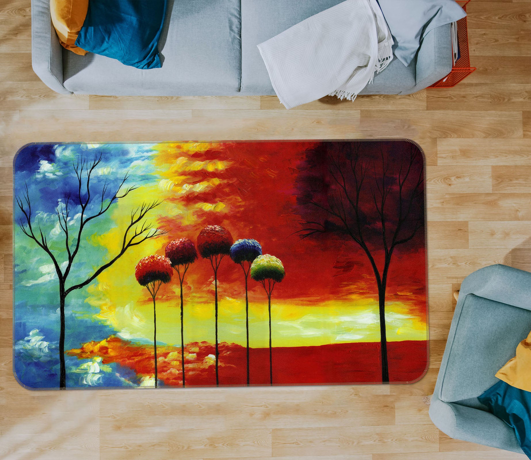 3D Tree 33151 Non Slip Rug Mat
