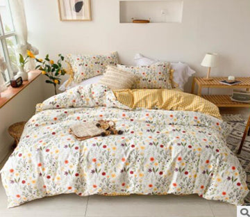 3D Yellow Flower 50060 Bed Pillowcases Quilt