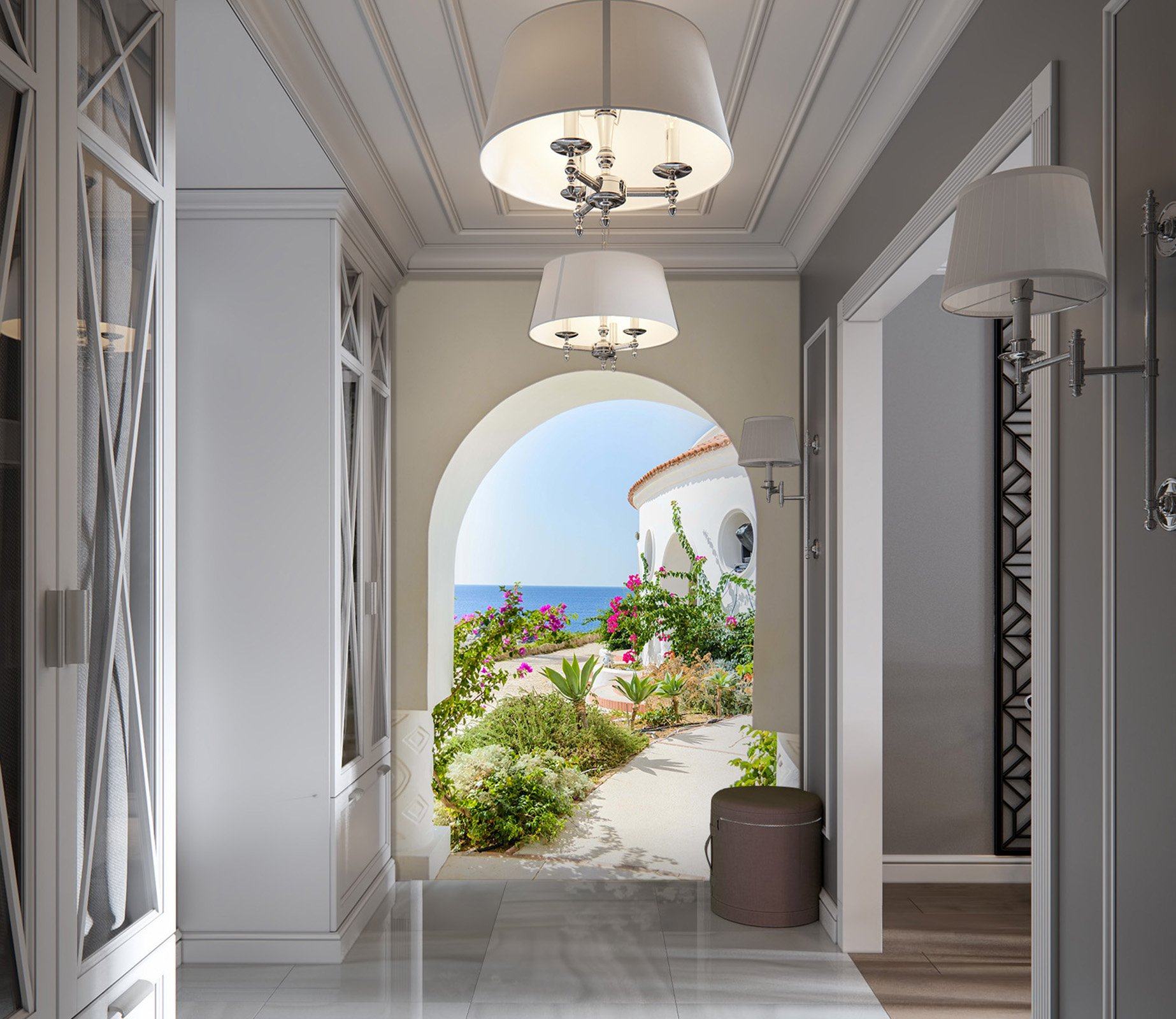 3D Arch Garden 102 Wall Murals Wallpaper AJ Wallpaper 2 