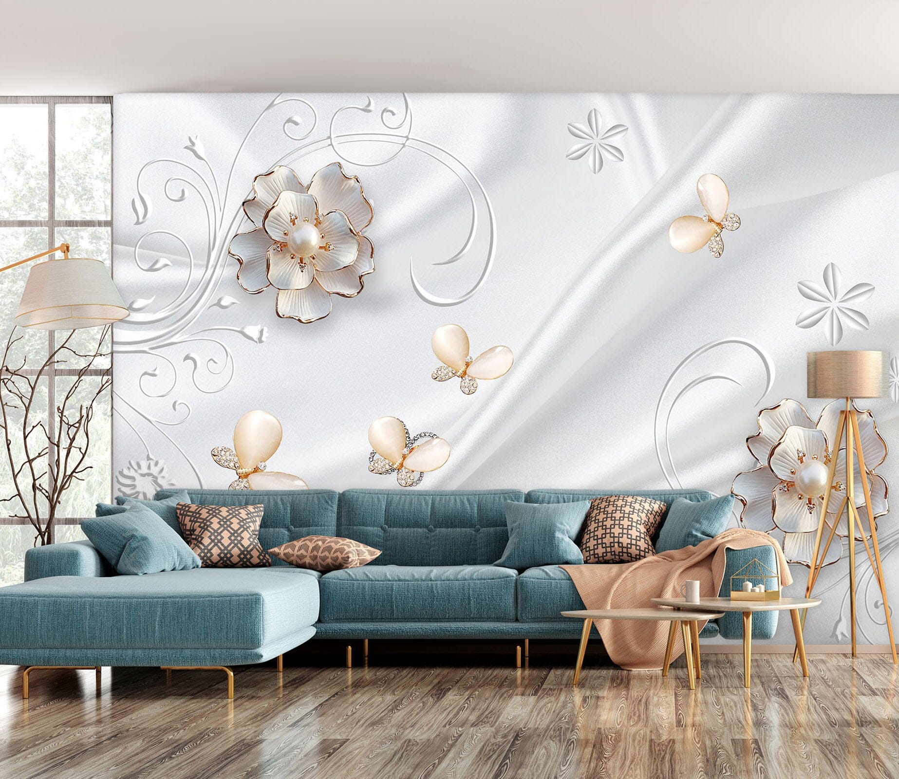 3D Metal Petals 1493 Wall Murals Wallpaper AJ Wallpaper 2 