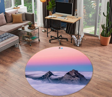 3D Mountain 75115 Round Non Slip Rug Mat