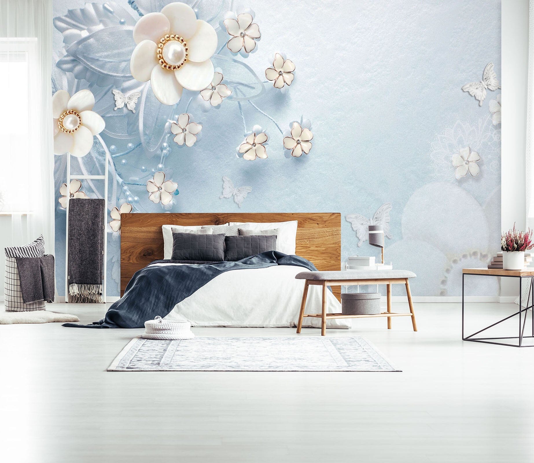 3D Modern Flowers 1488 Wall Murals Wallpaper AJ Wallpaper 2 