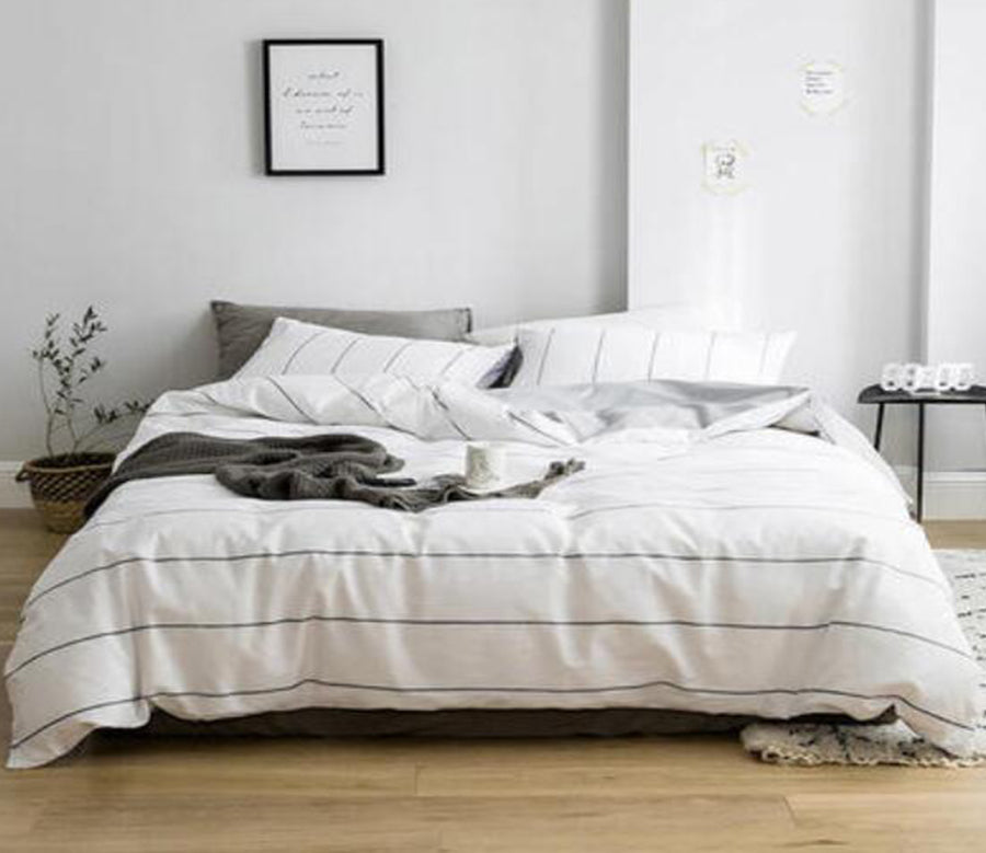 3D White Thread 20257 Bed Pillowcases Quilt