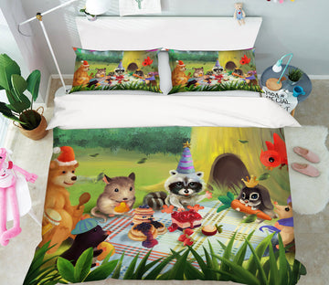 3D Little Animals 12016 Bed Pillowcases Quilt