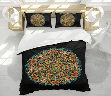 3D Round Pattern 59027 Bed Pillowcases Quilt