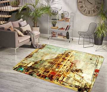 3D Houses Street 32010 Non Slip Rug Mat