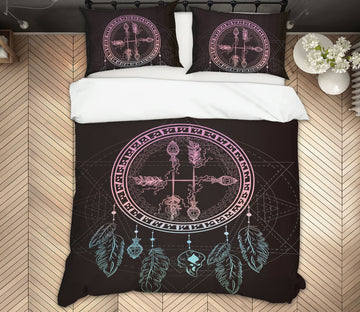 3D Circle Dream Catcher 15046 Bed Pillowcases Quilt