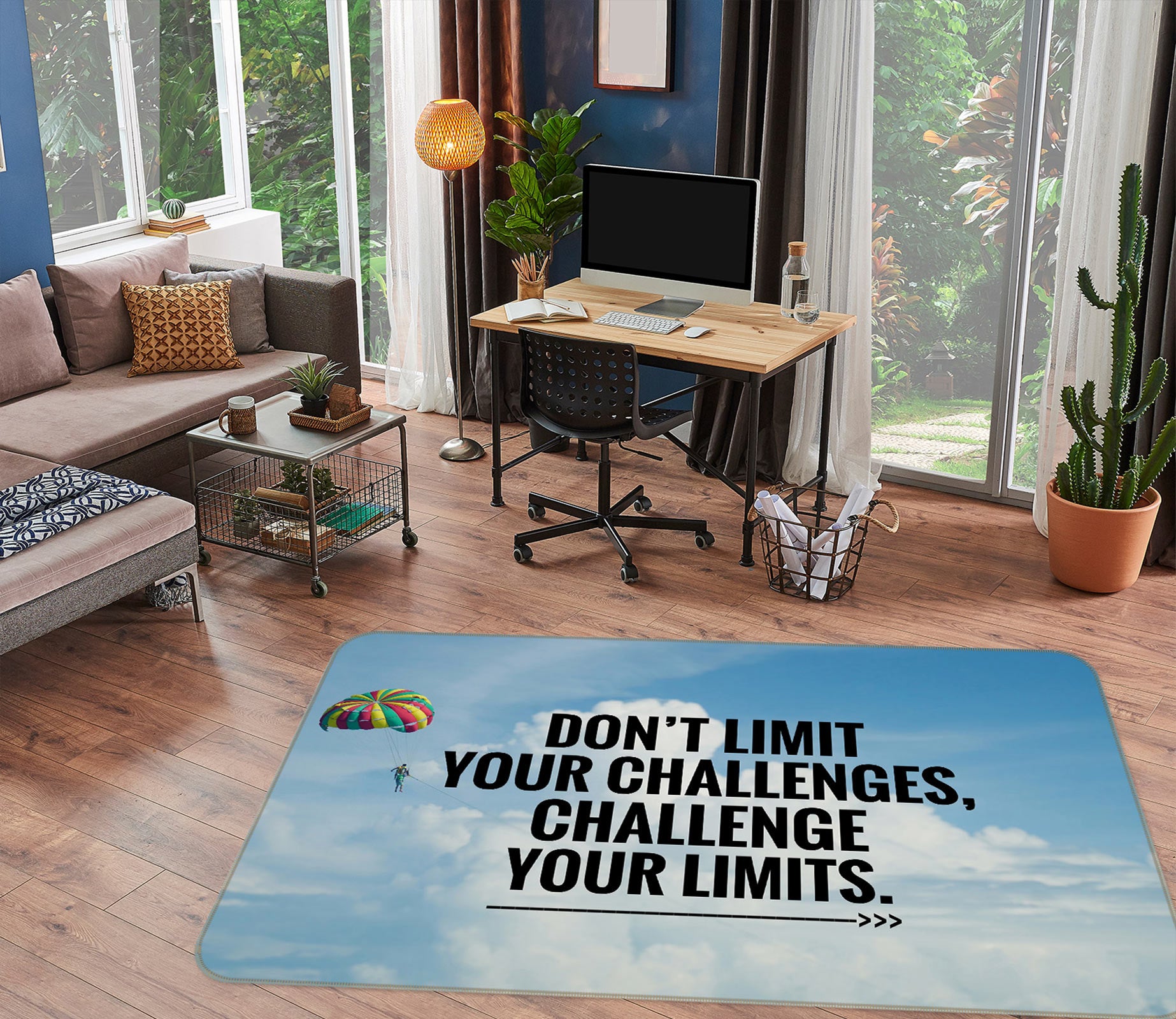 3D Cloud Letter 77189 Non Slip Rug Mat