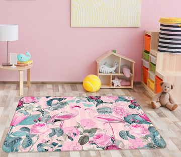 3D Pink Flamingo 1017 Andrea haase Rug Non Slip Rug Mat Mat AJ Creativity Home 